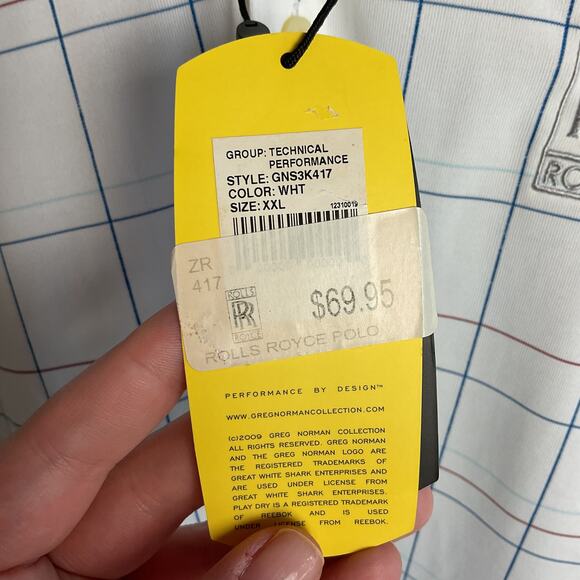 Greg Norman Play Dry Button Up Polo XXL Embroidered Rolls Royce Naples NWT - Picture 9 of 14